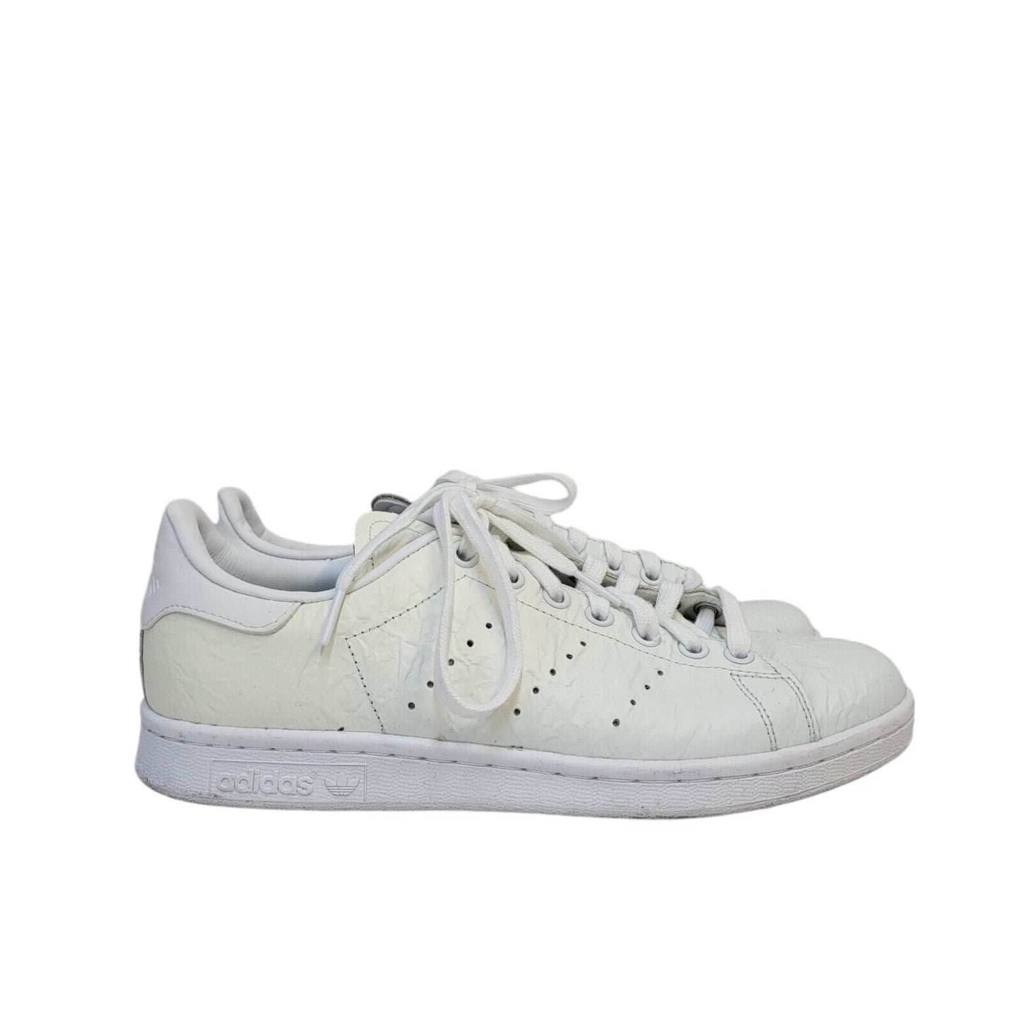 Adidas Lime Green & White Lace-up Sports Leather Trainers Uk Women's Size 6