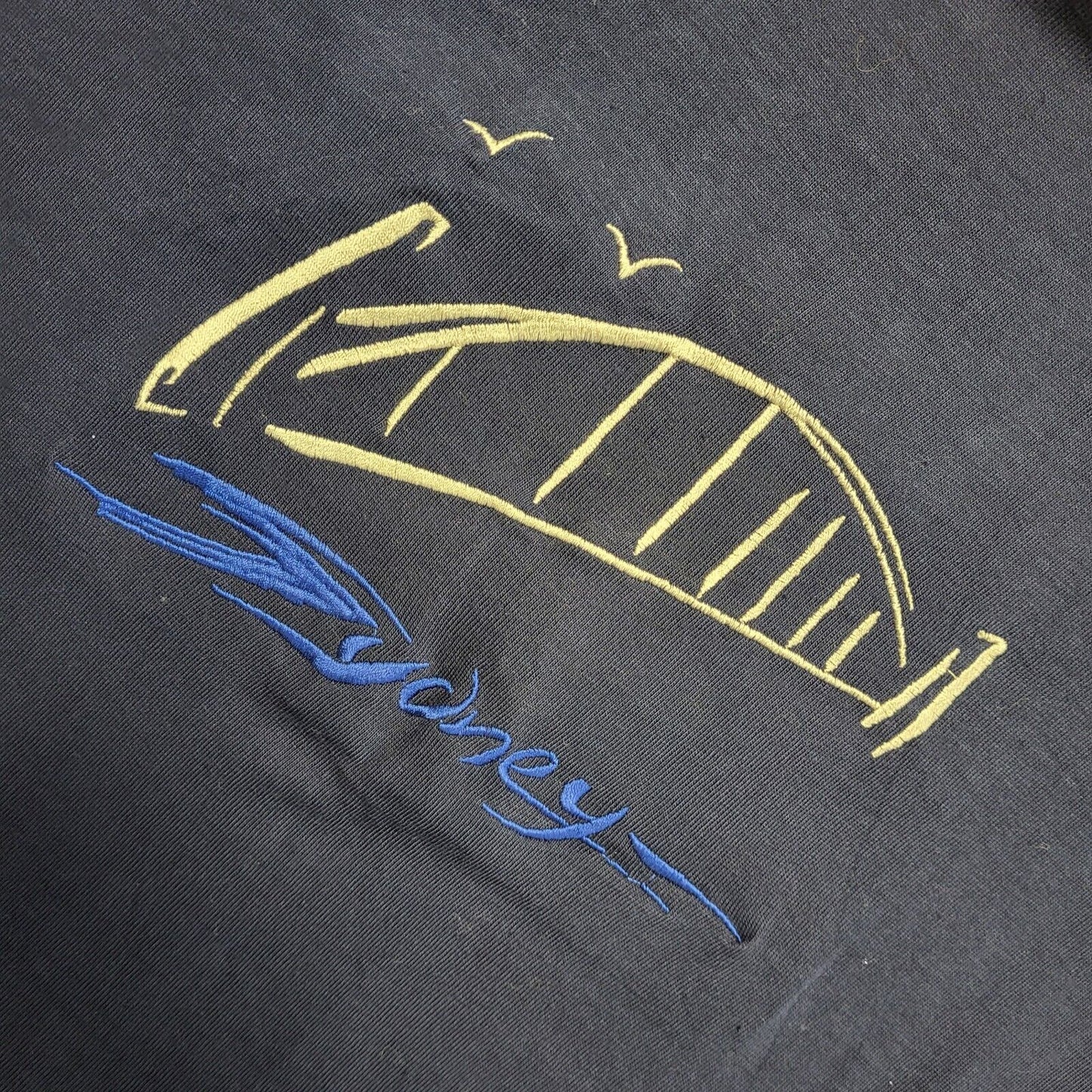 Sydney Tourist Campaign Navy Blue Vintage 90s Short Sleeve T-Shirt Uk Men's XL