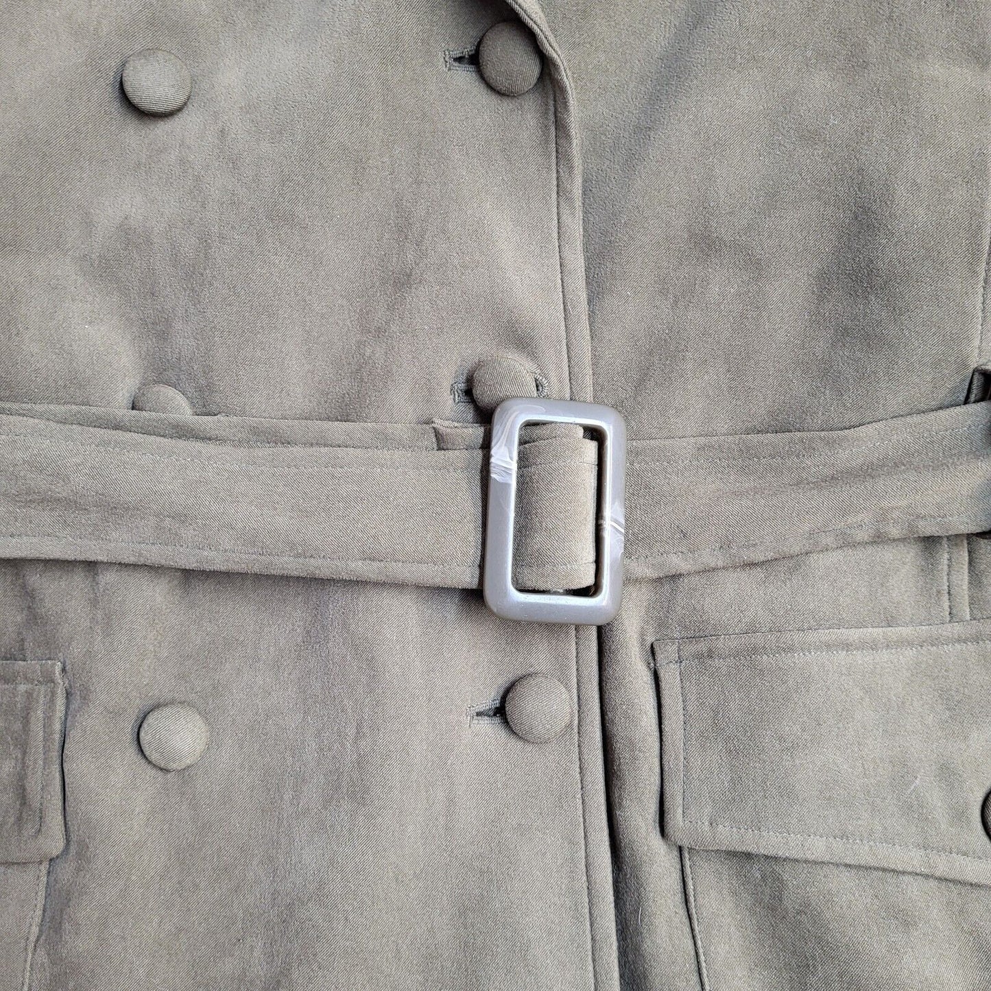 Yessica Vintage 90's Green Button & Belted Coat UK Women's Size 16/18