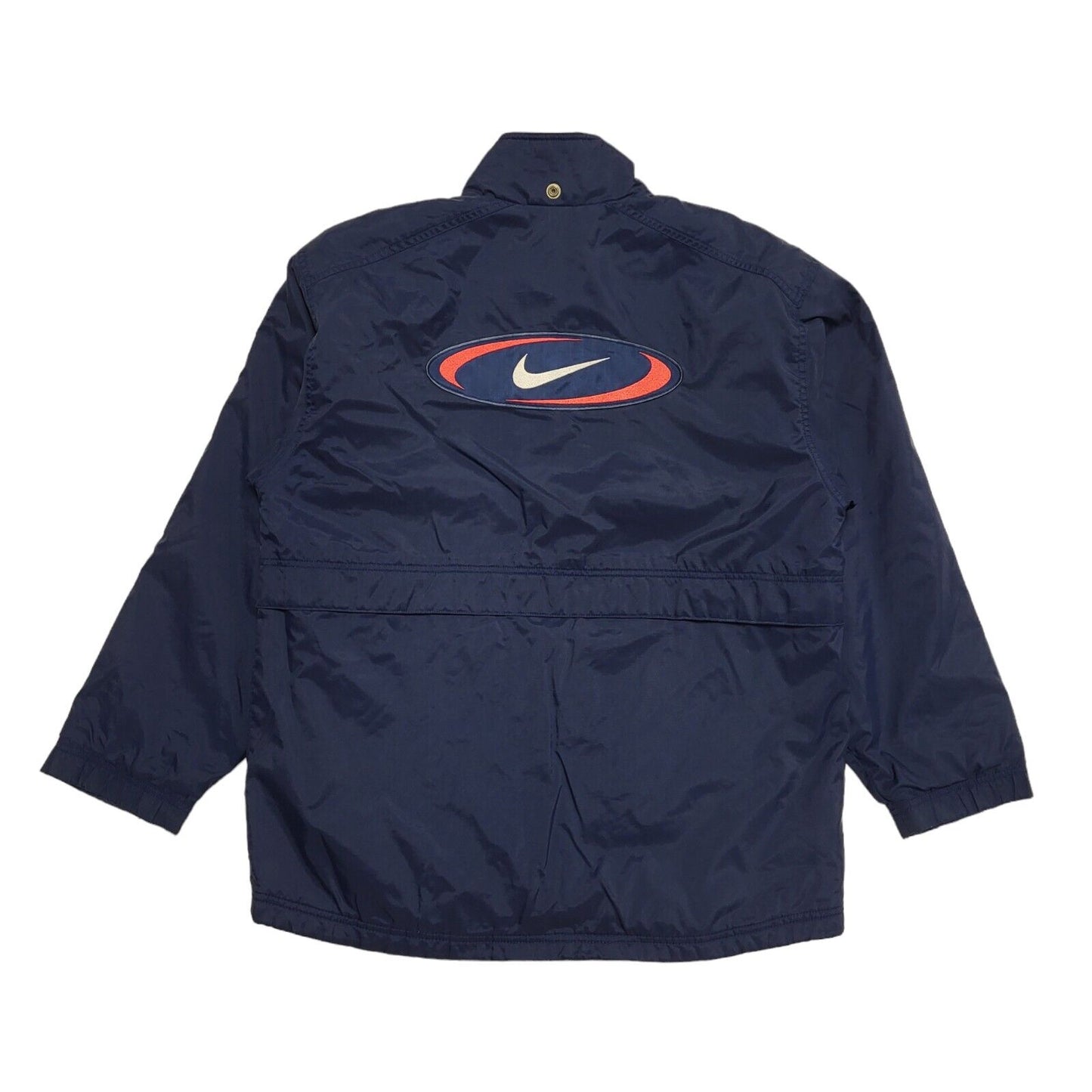 Nike 90s Vintage Navy Blue Zip Up Windbreaker Jacket UK Men's Size XL