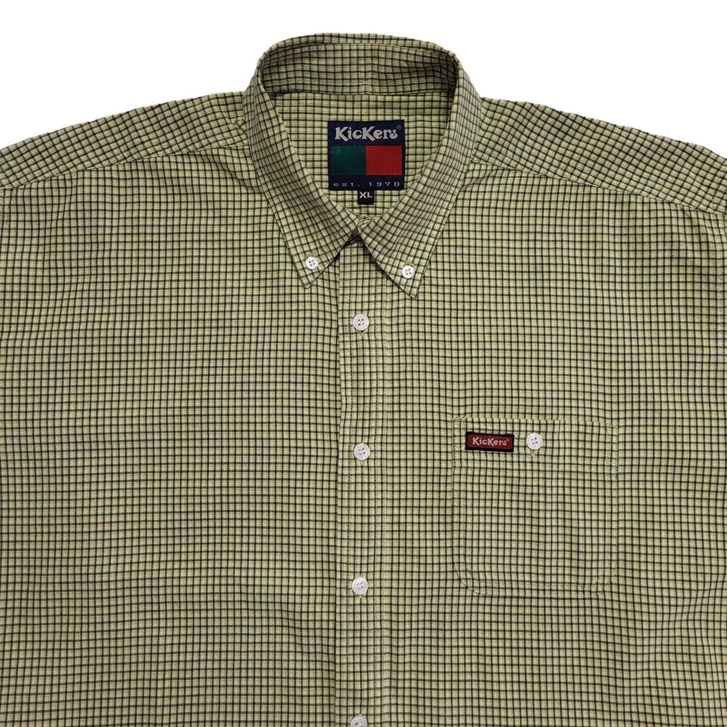 Kickers 90's Checked Long Sleeve Relaxed Fit Shirt Mens XL