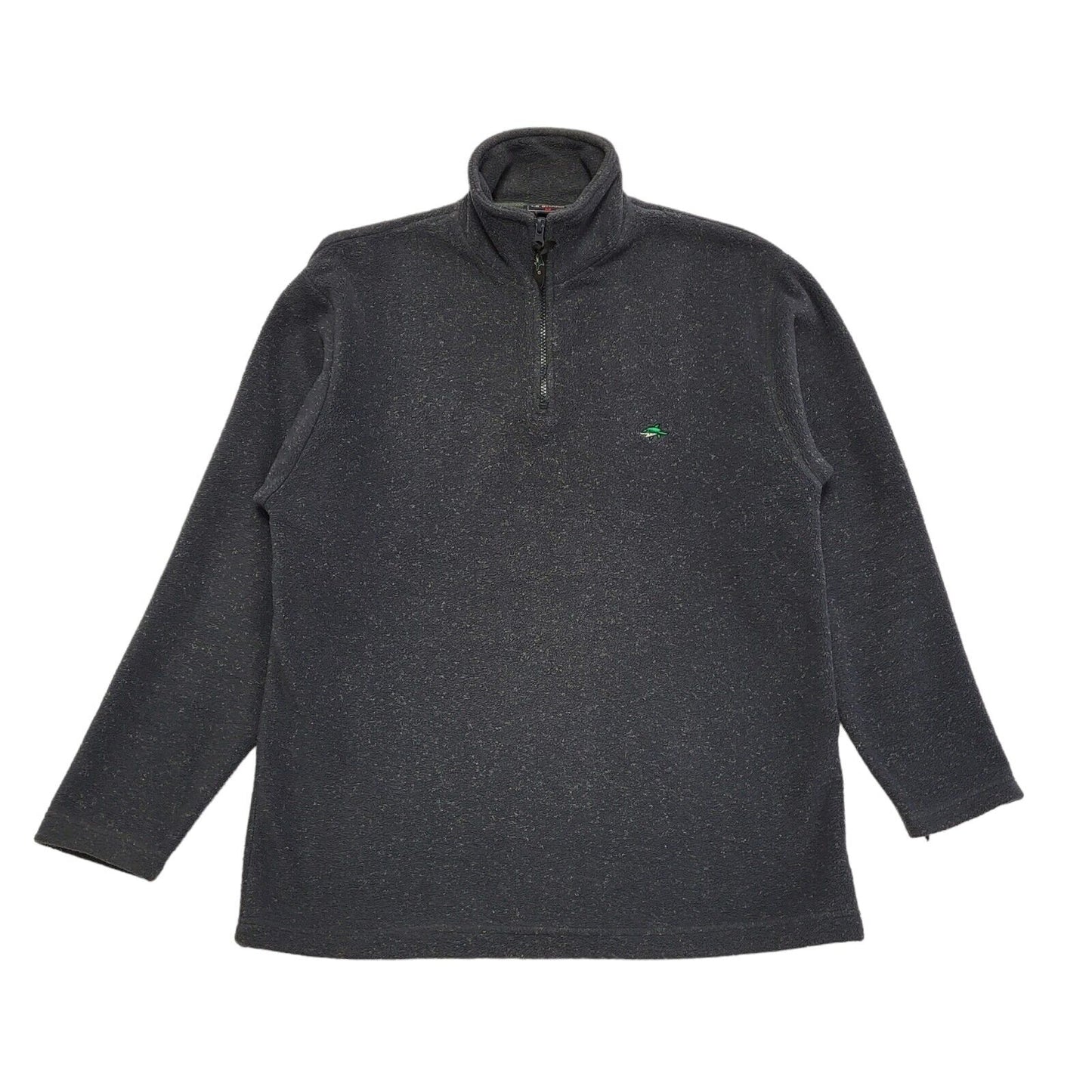 Le Shark 80s Vintage Grey 1/4 Zip Fleece Base Layer Uk Men's Size Medium
