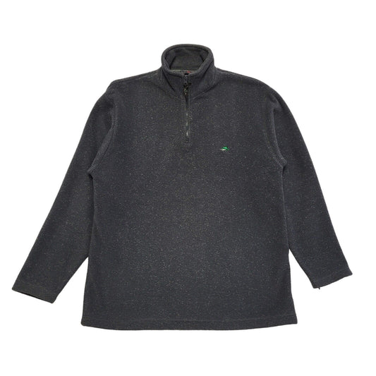 Le Shark 80s Vintage Grey 1/4 Zip Fleece Base Layer Uk Men's Size Medium