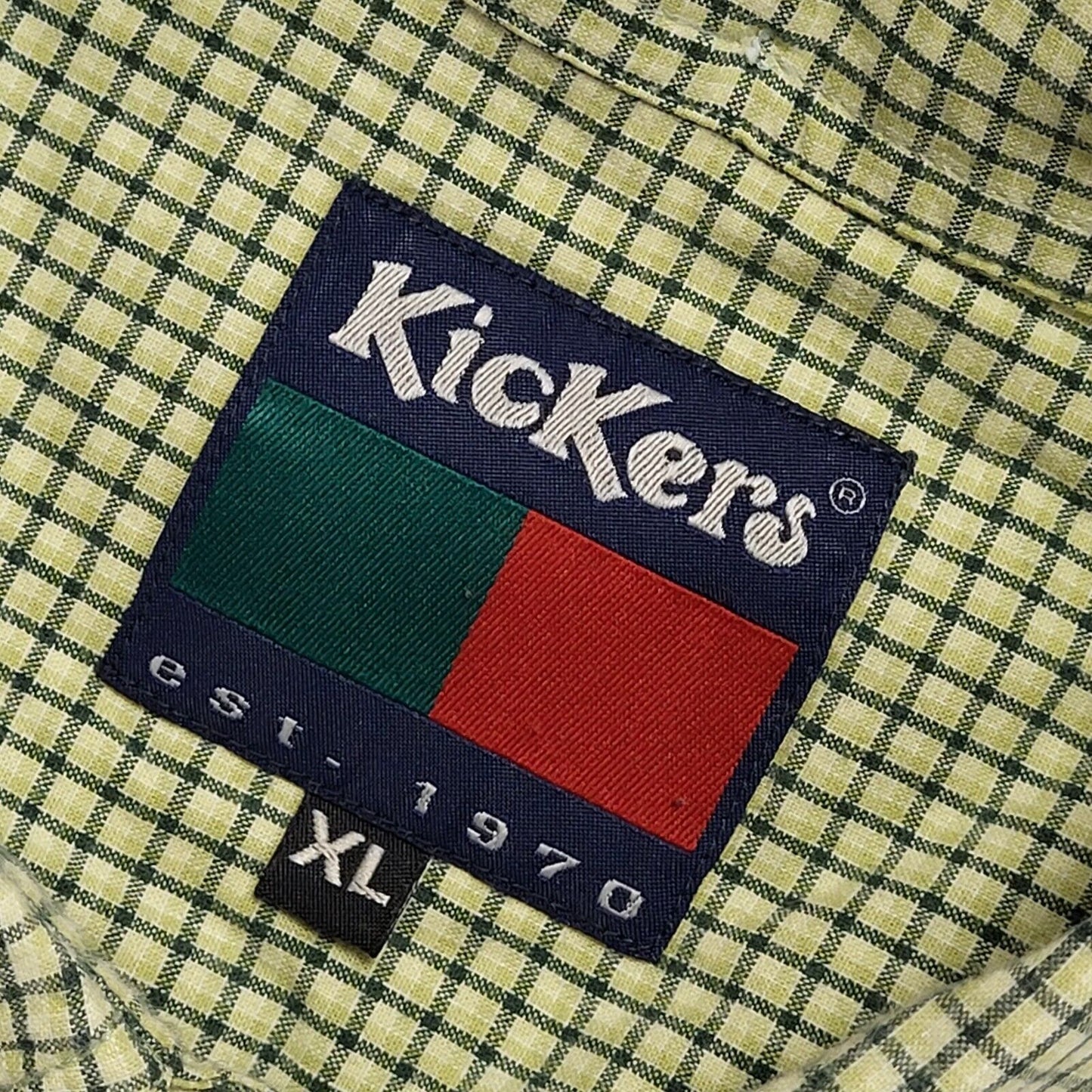 Kickers 90's Checked Long Sleeve Relaxed Fit Shirt Mens XL