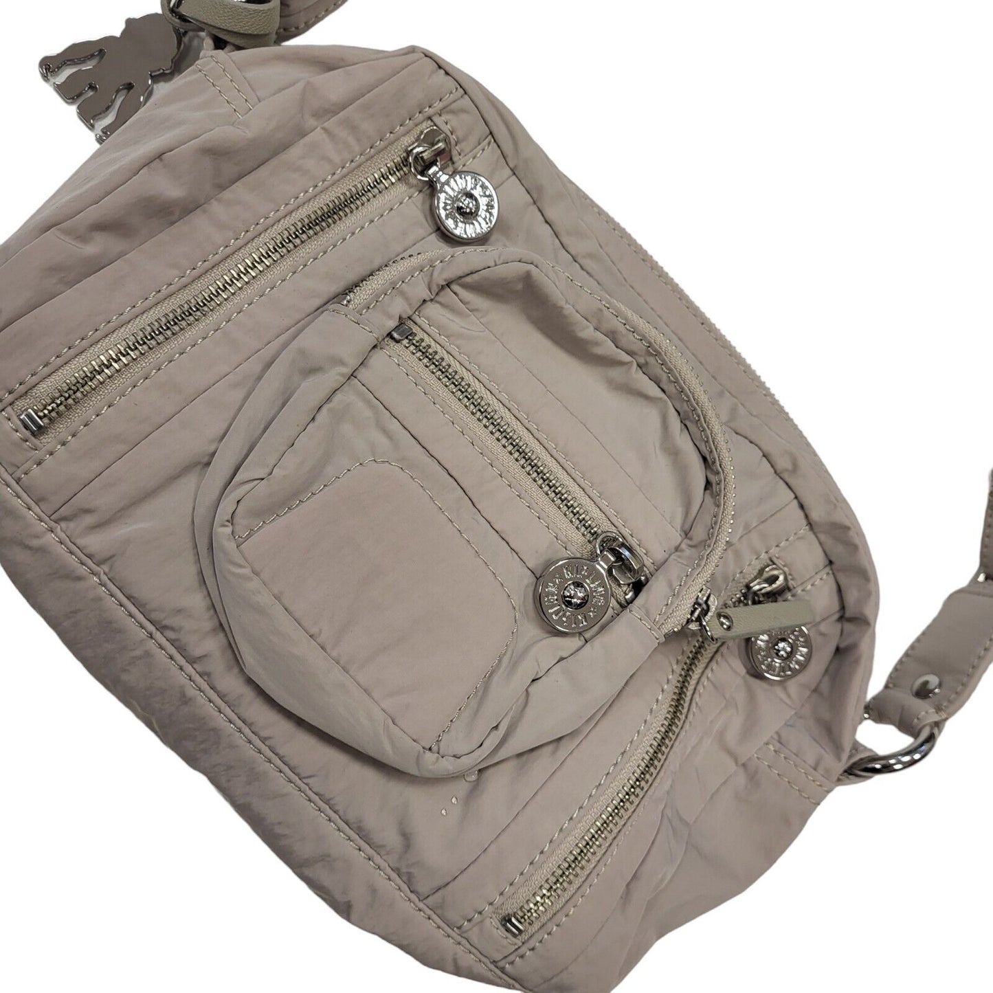 Kipling Beige Polyester Small Shoulder Bag Uk Women's Size  10.5" x 8.5"