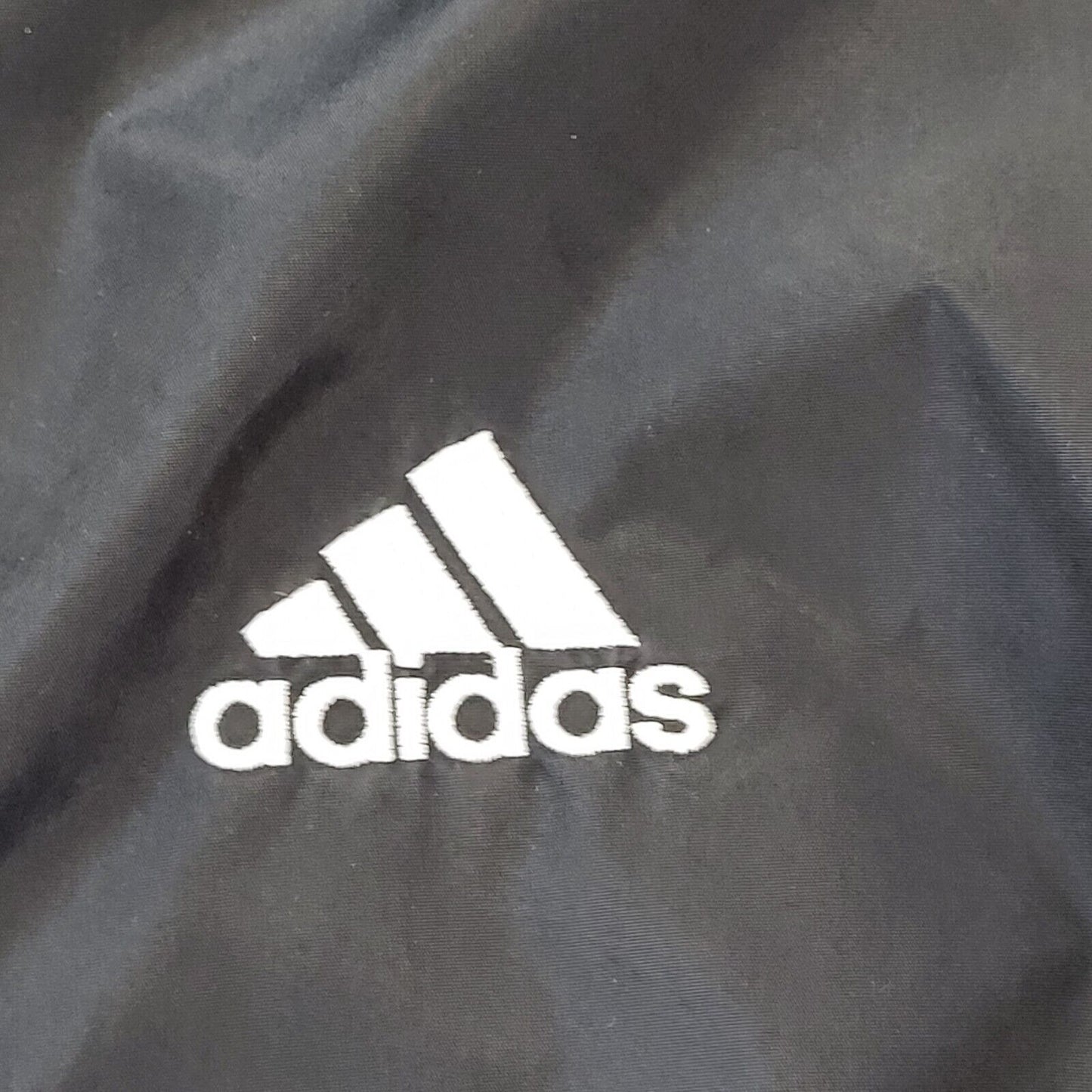 Adidas 90s Vintage Black Over-sized Windbreaker Coat Men's Size 2XLarge