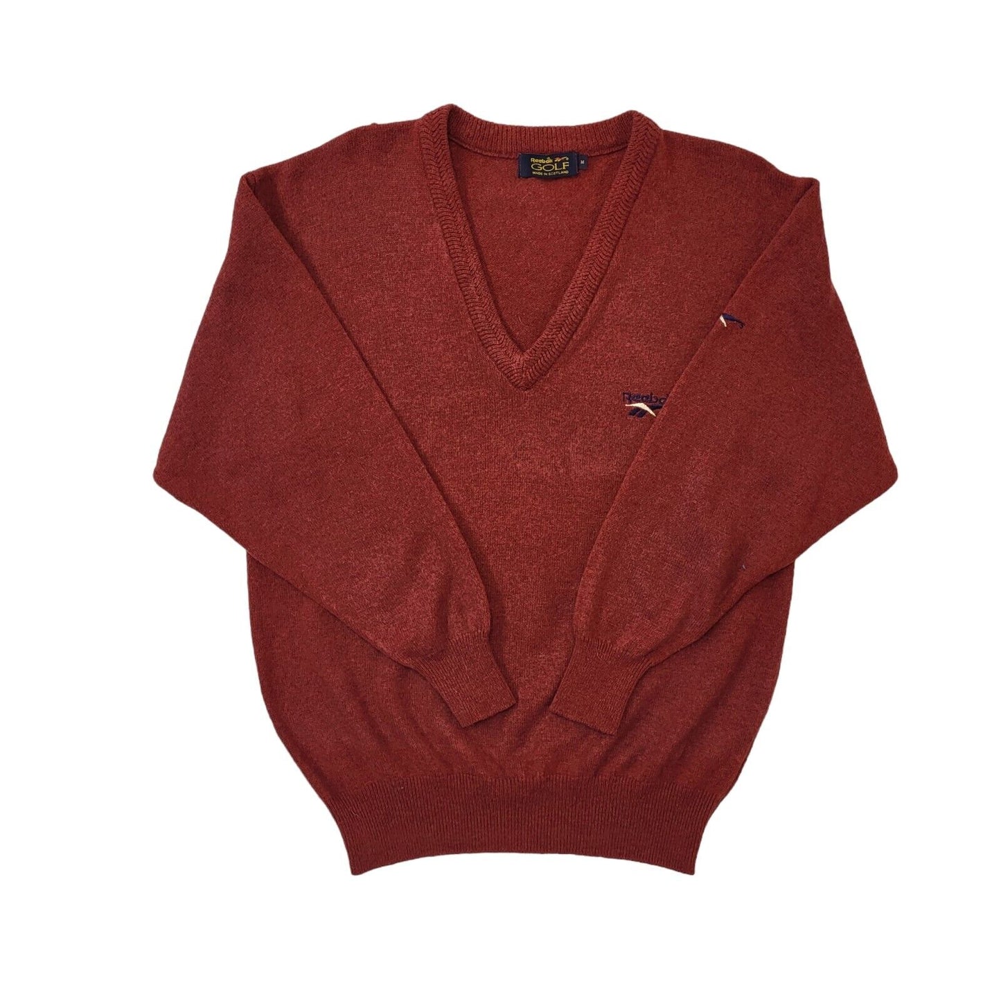 90s Vintage Reebok Golf Red Wool Jumper Men's Size Medium