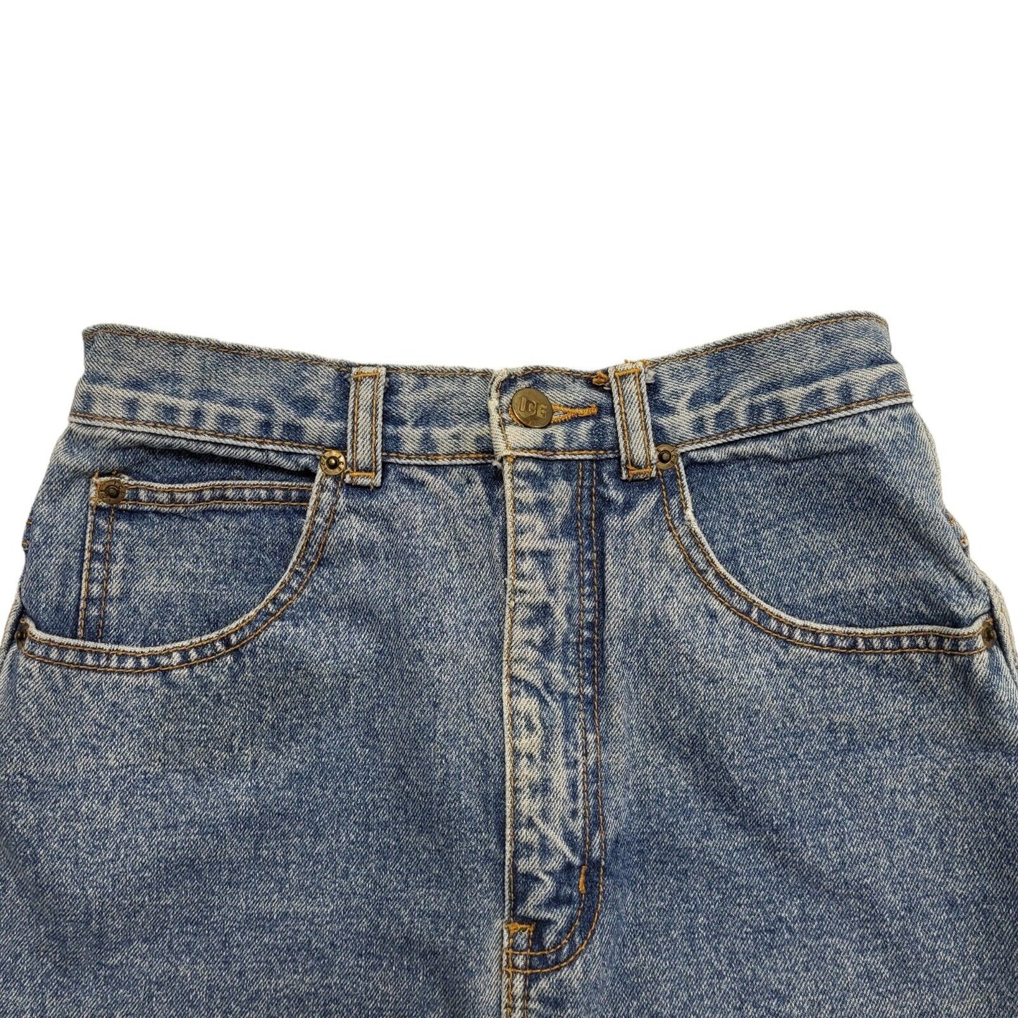 Ice 90s Vintage Blue Acid Wash Denim Mini Skirt Uk Women's Size XS W24