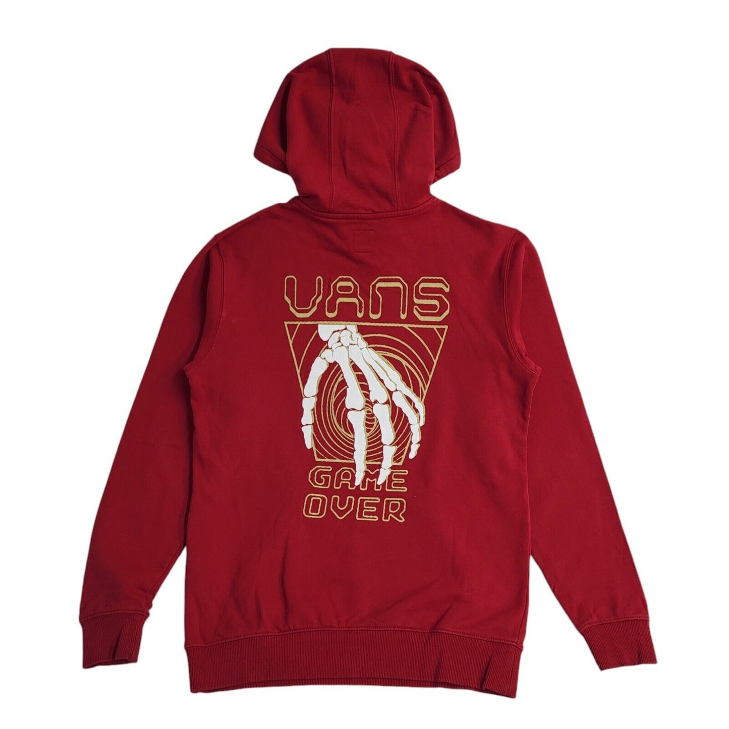 Vans Y2k Red Pullover Sweatshirt Hoodie Uk Men's Size Small