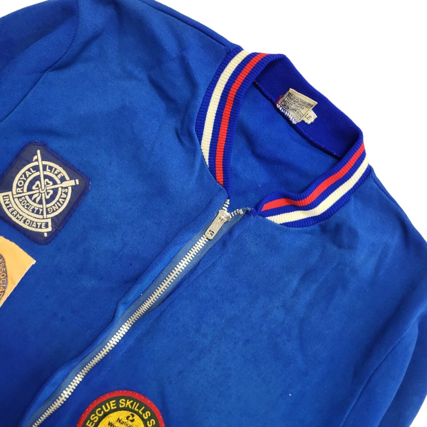 90s Vintage Blue Swimming Tracksuit Top/Jacket Uk Women's Size XS
