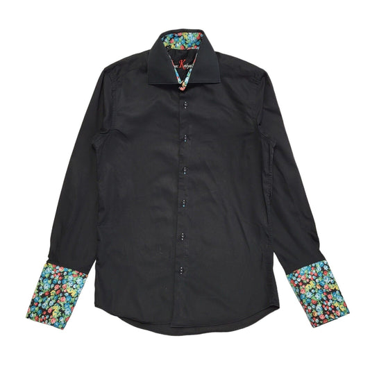 Isaac Kottyarevsky Vintage Y2K Black Long Sleeve Shirt Uk Men's Size S