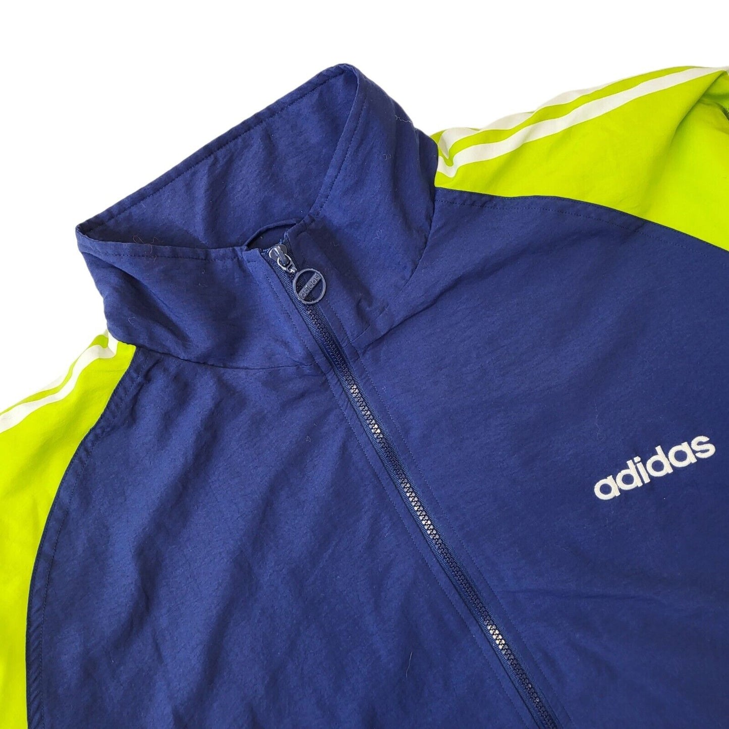 Adidas 90s Vintage Navy Blue Windbreaker Full Zip Jacket Men's Size XL