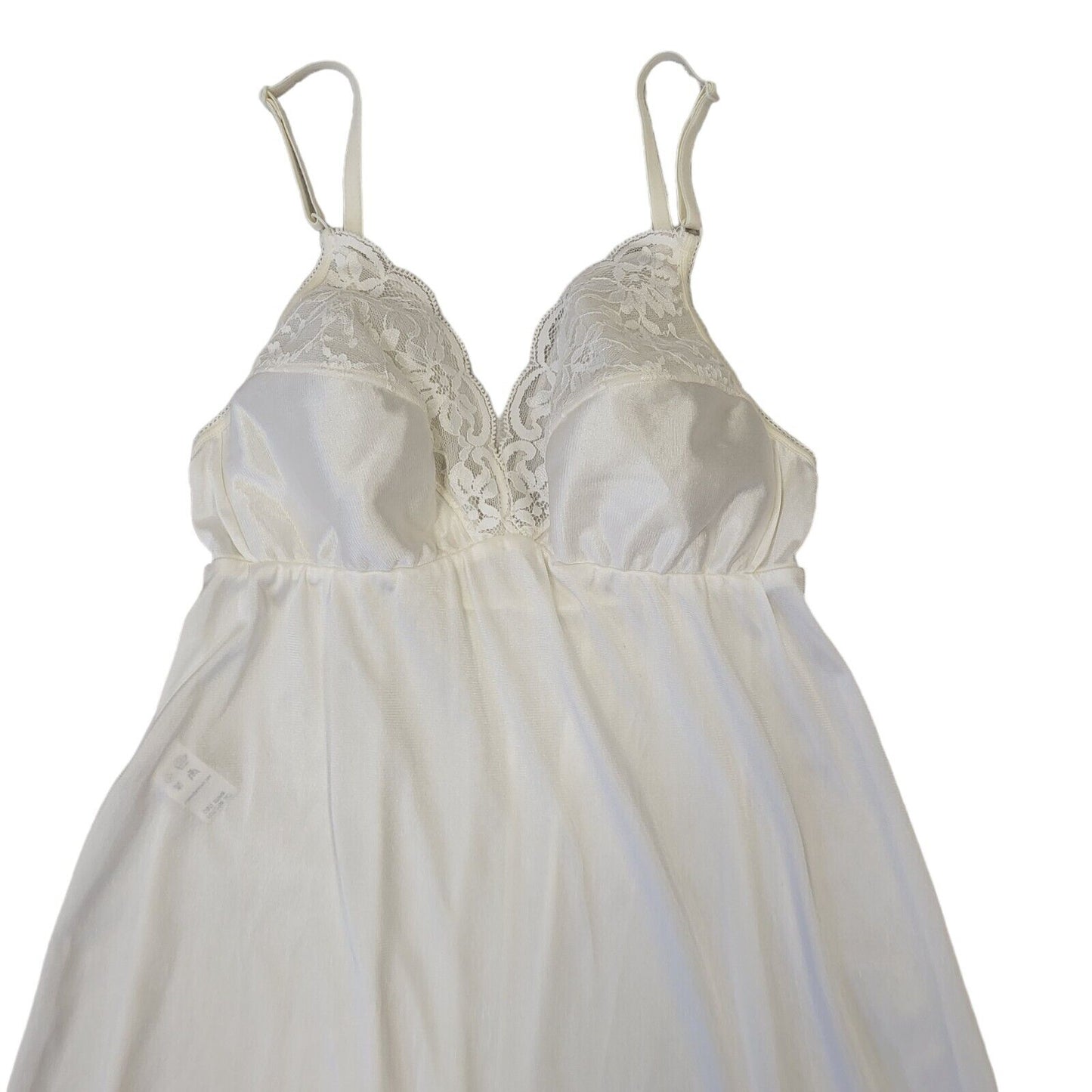 St Michael Vintage 90s White Sleeveless Night Dress Uk Women's Size 16