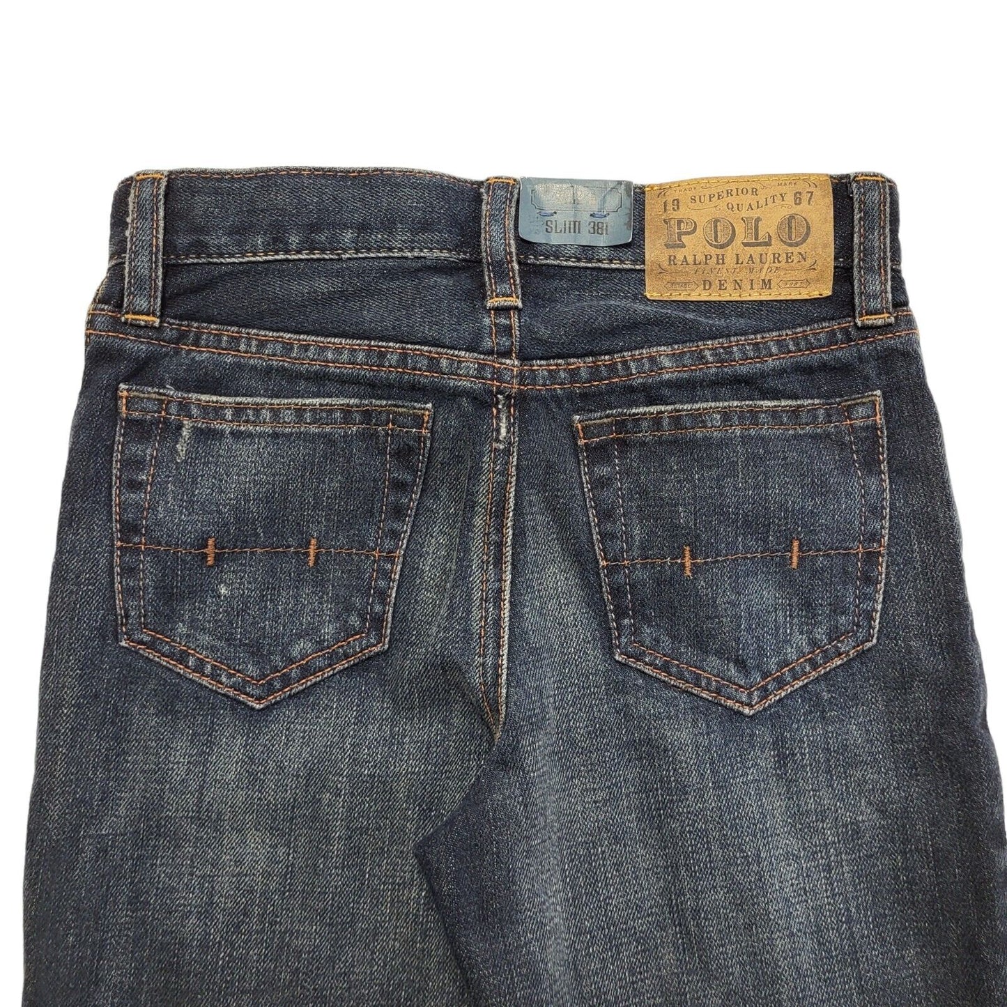 Ralph Lauren 90s Dark Blue Straight Leg Denim Jeans Boy's Age 6 W22 L21