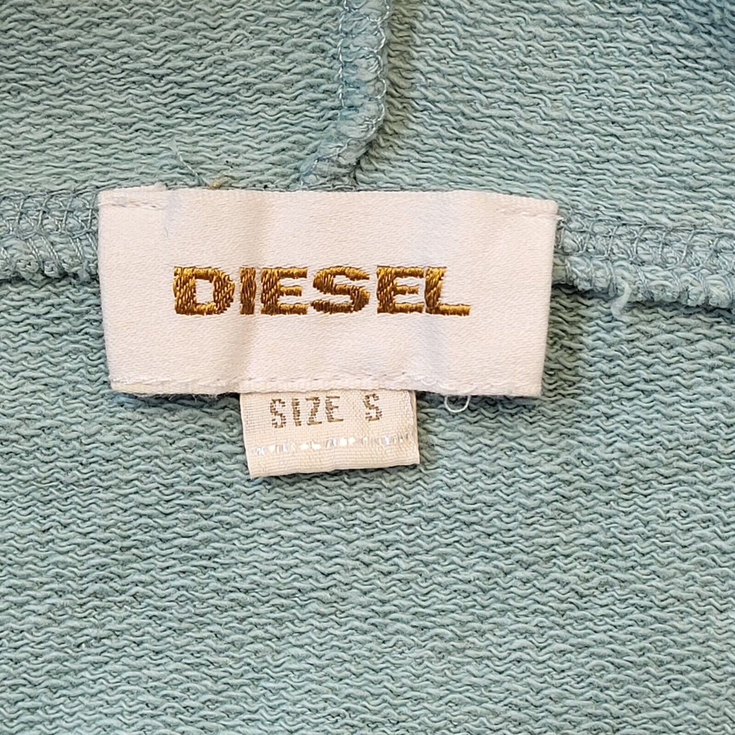 Diesel Y2K Vintage Mint Green 3/4 Sleeve Hoodie Women's Size Small