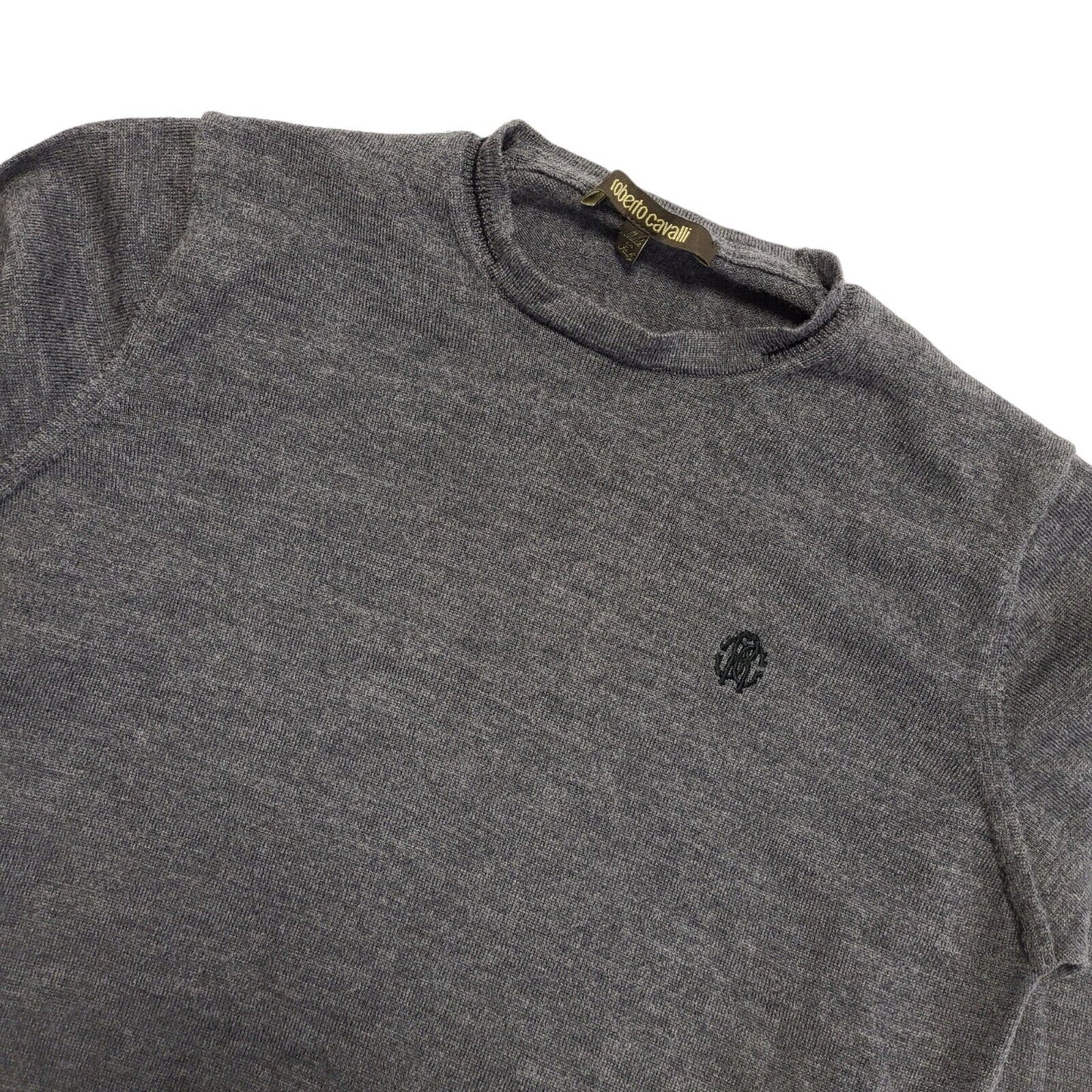 Roberto Cavalli Grey Round Neck Jumper Women's Size Small