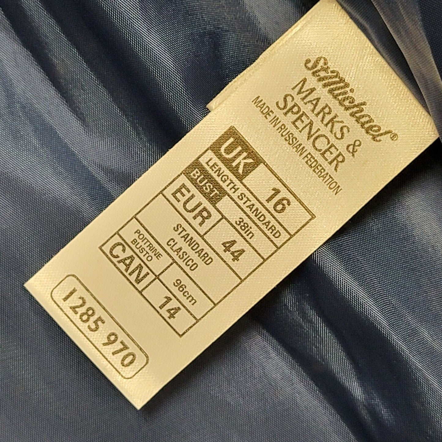 Marks & Spencer Vintage 90s Blue Button Rain Coat Women's Size 16