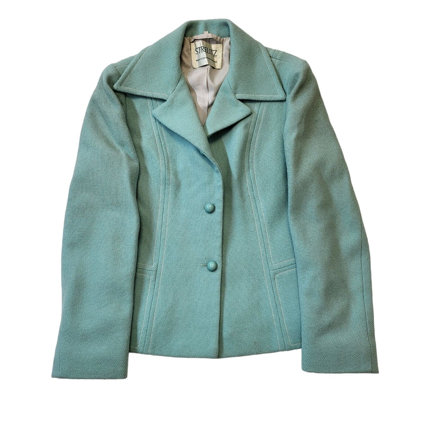 Strelitz 70s Vintage Wool Dress Jacket Women's Size 16