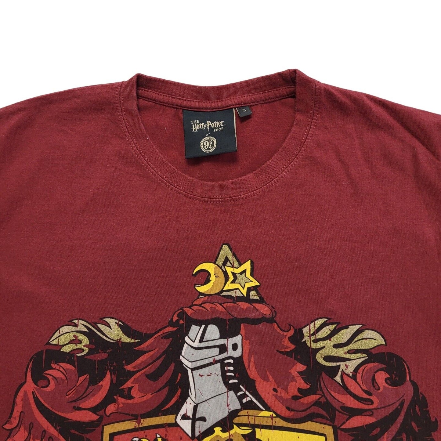 The Harry Potter Shop Burgundy Y2K Gryffindor Short Sleeve T-Shirt Mens Size S