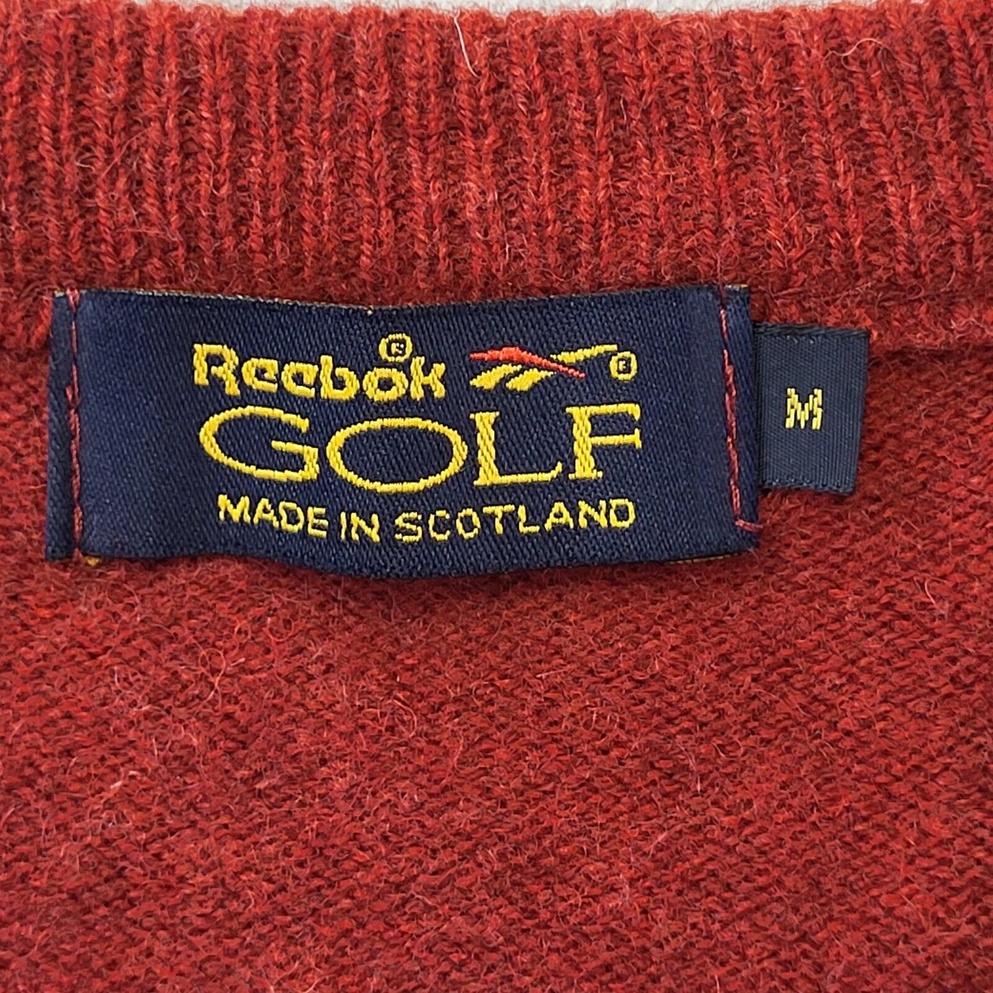 90s Vintage Reebok Golf Red Wool Jumper Men's Size Medium
