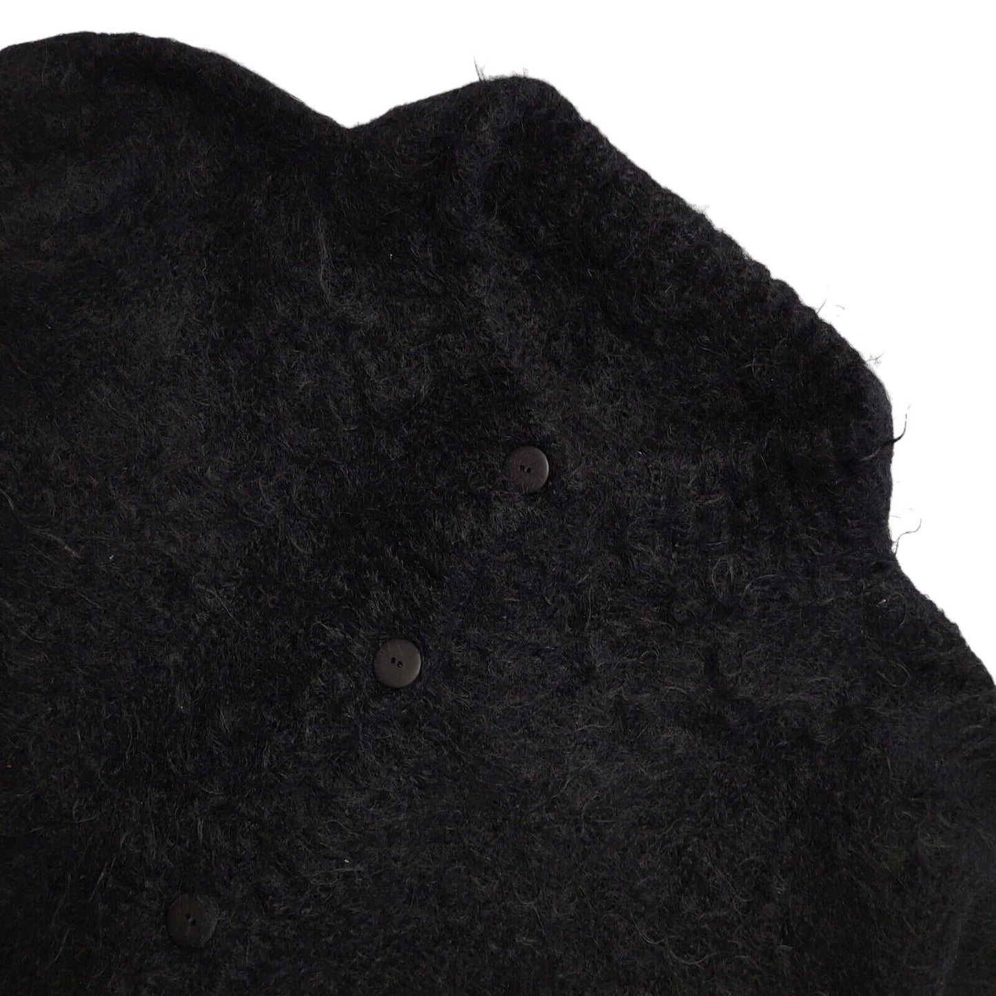 Vintage 90's Black Knitted Round Button Front Cardigan Womens UK Size 20