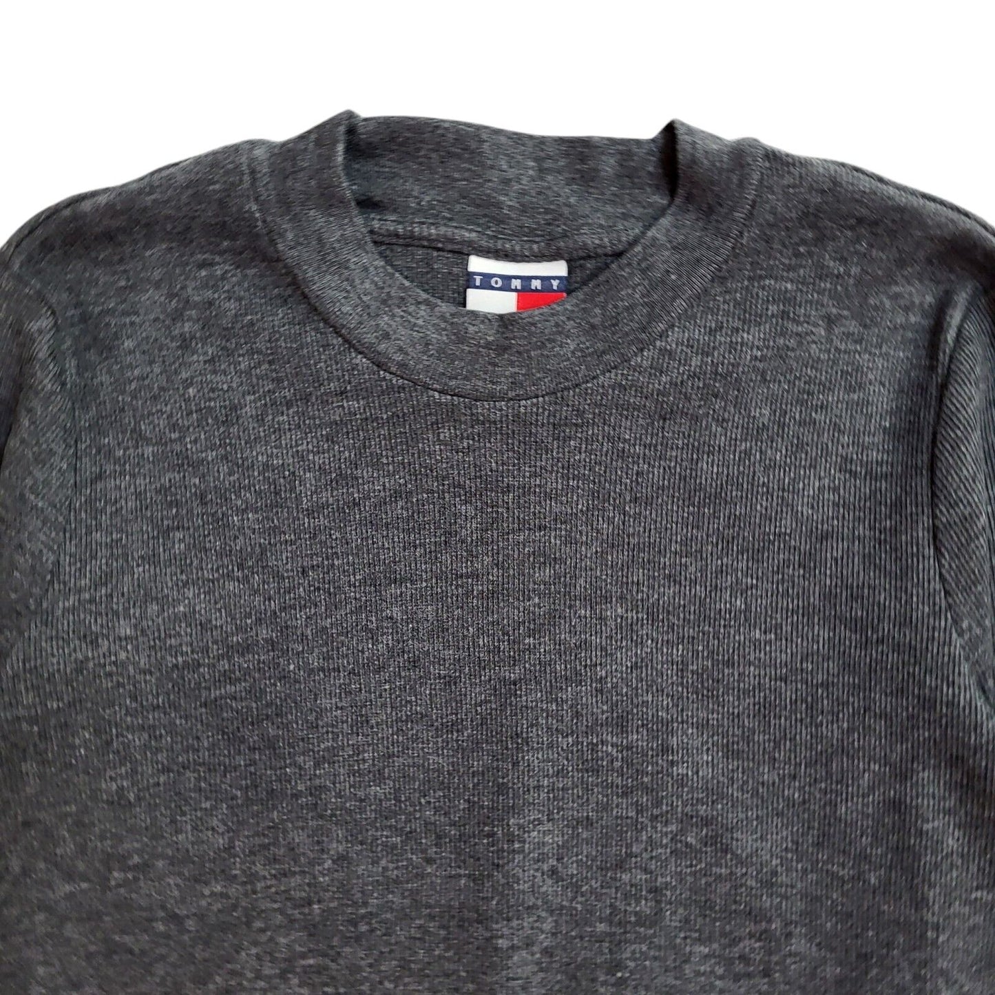Tommy Hilfiger Grey Y2K Round Neck Jumper Uk Women's Size Medium