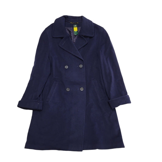 Marks & Spencer Vintage 90s Navy Blue Button Over Coat Women's Size 16 Bnwt