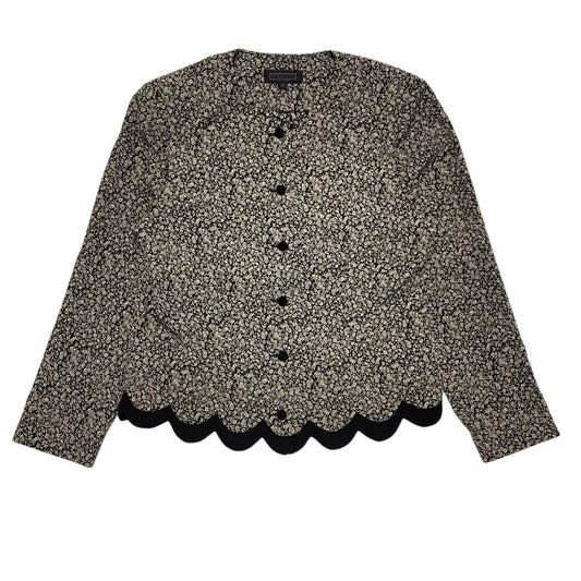Frohlich Black & Beige Y2k Button Up Jacket Uk Women's Size Medium