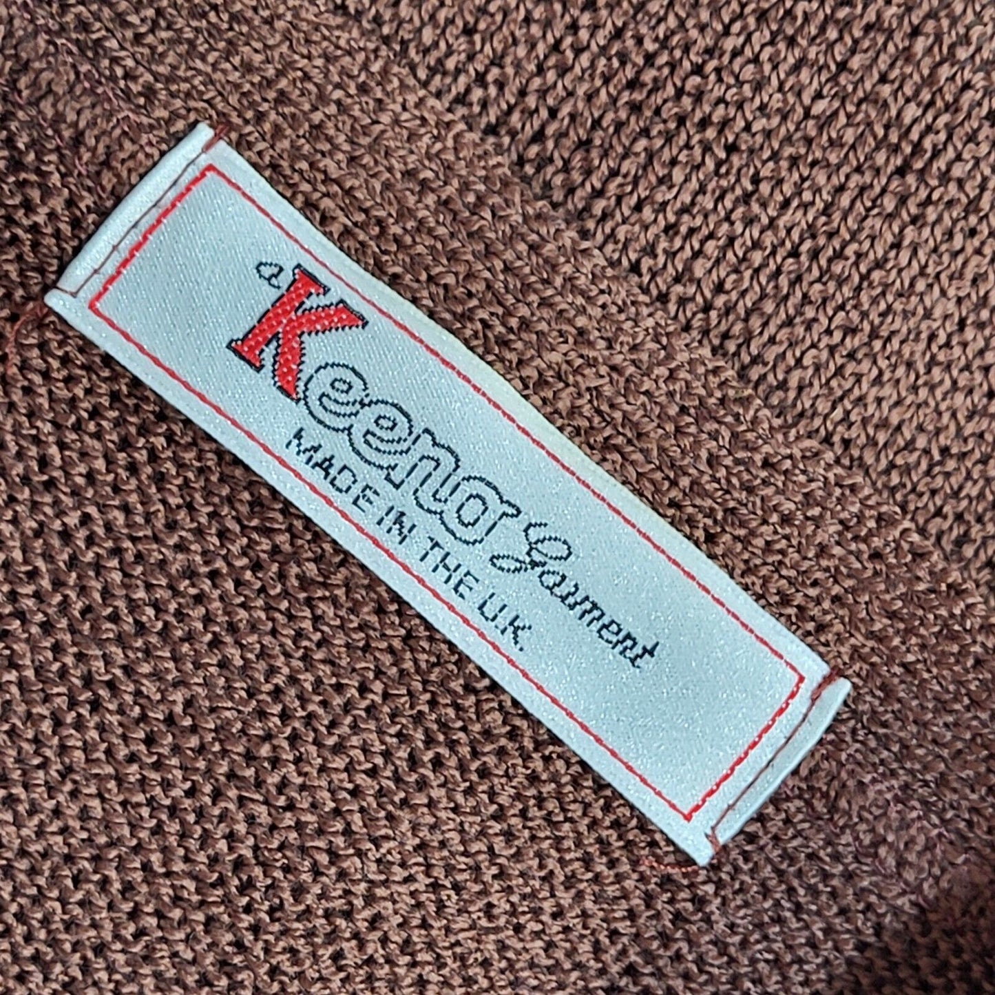 Keena Burgundy Vintage 90's Button Front Cardigan UK Women's Size 16