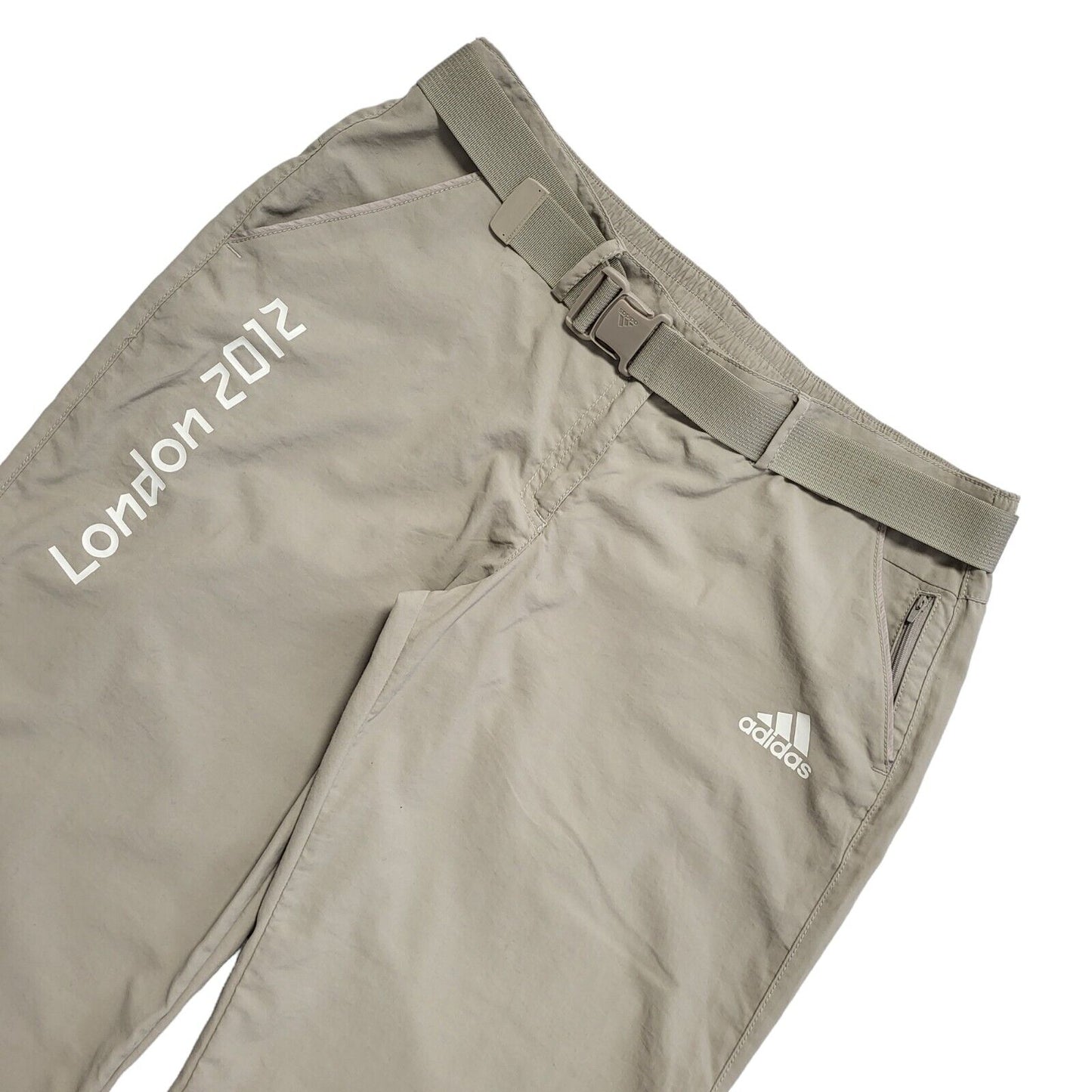 Adidas Straight Beige Active Wear Trousers Uk Women's Size 14 W32 L30