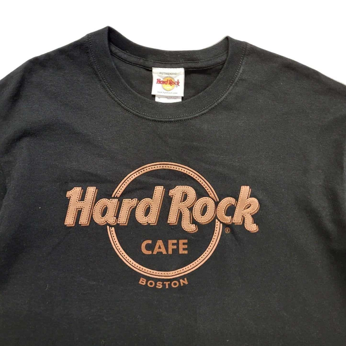 Hard Rock Cafe Boston Black Vintage 90s Short Sleeve T-Shirt Uk Men's M