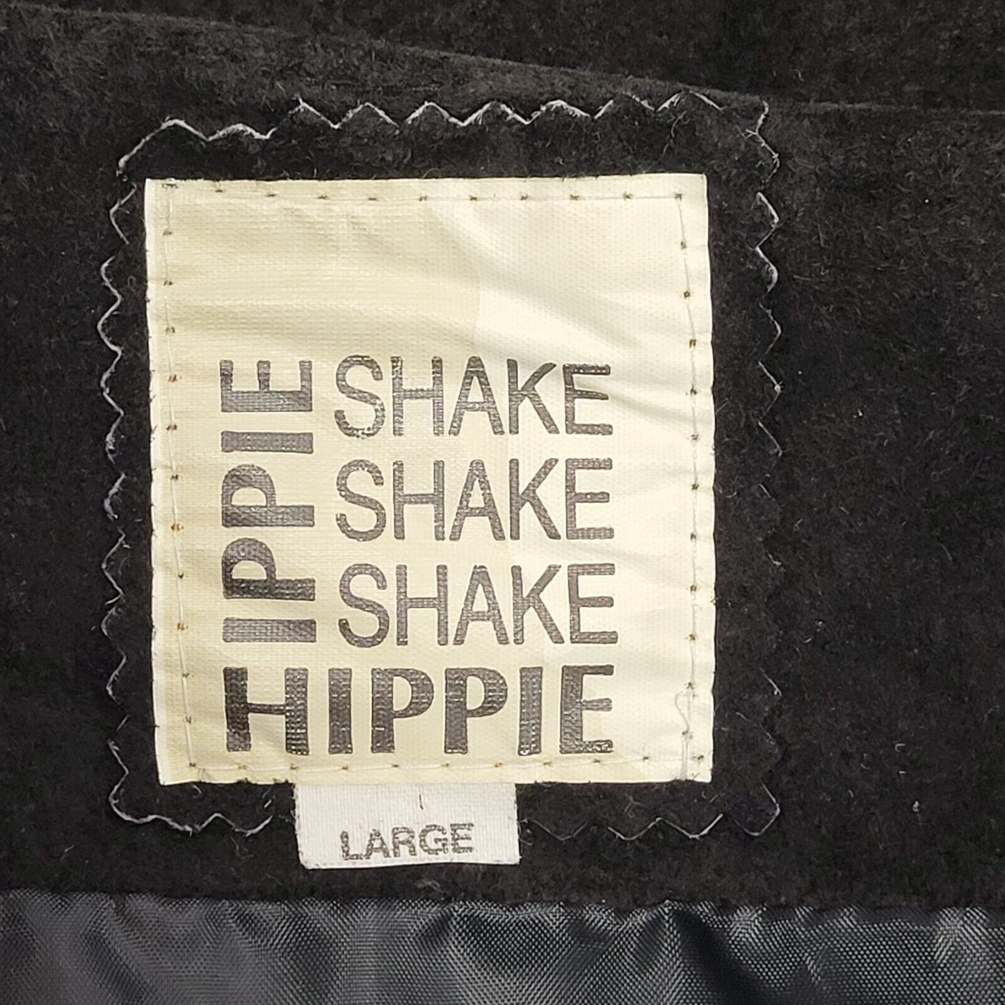 Hippie Shake 80's Vintage Black Suede Skirt Women's Size L W30