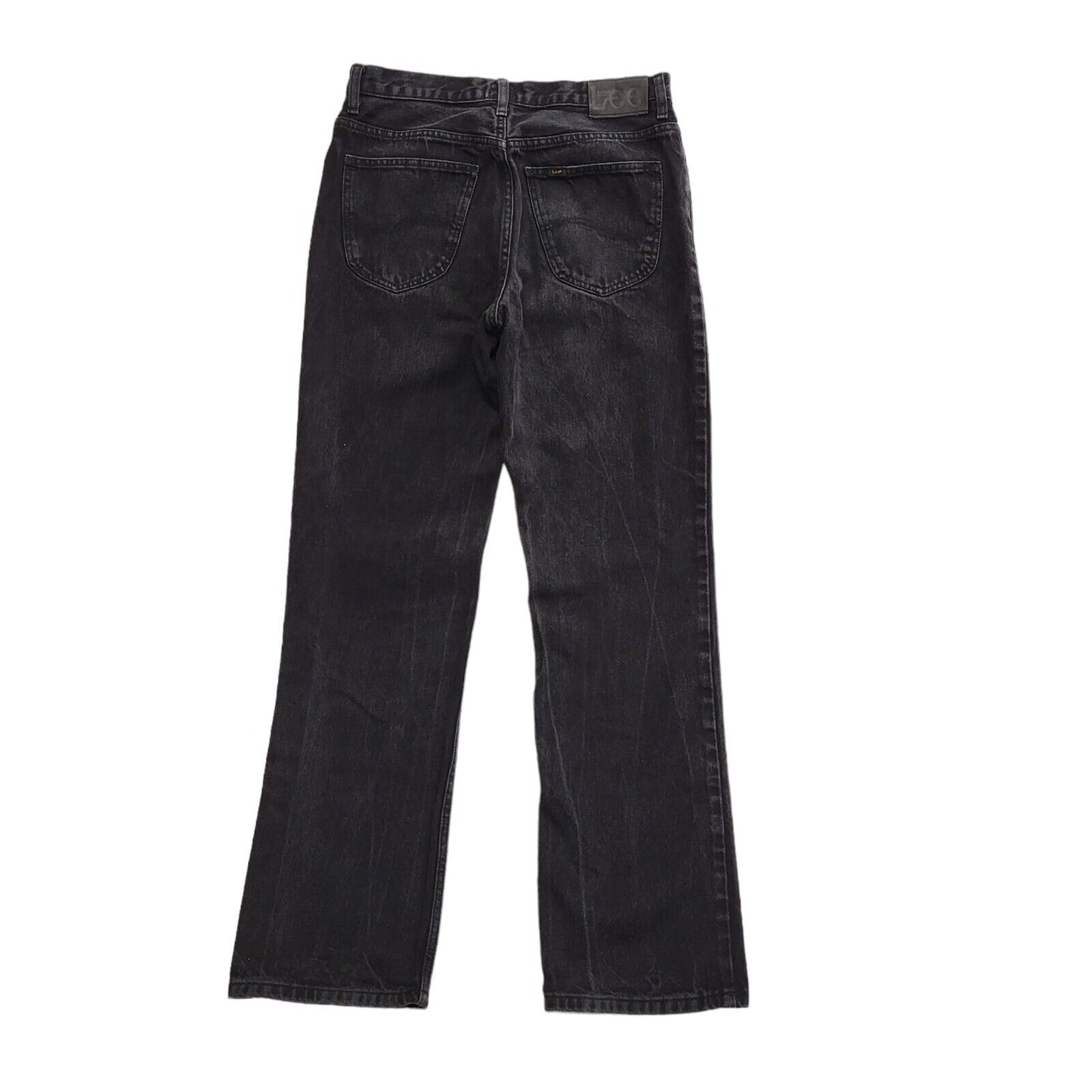 Lee Brooklyn Black Straight Denim Jeans Uk Women's Size 16 W34 L34
