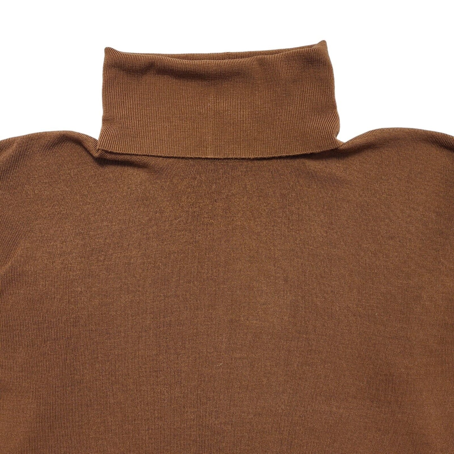 Straven Vintage 80's Brown Roll Neck Pocket Jumper Womens UK Size L