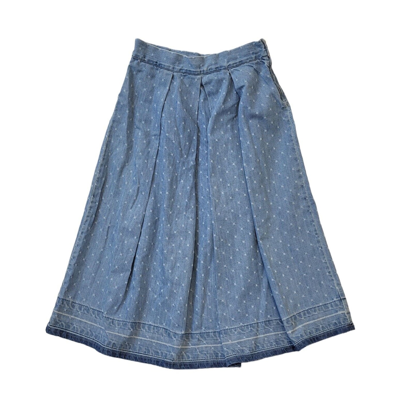 United Colors Of Benetton Blue Denim Midi Skirt Women's UK Size 8