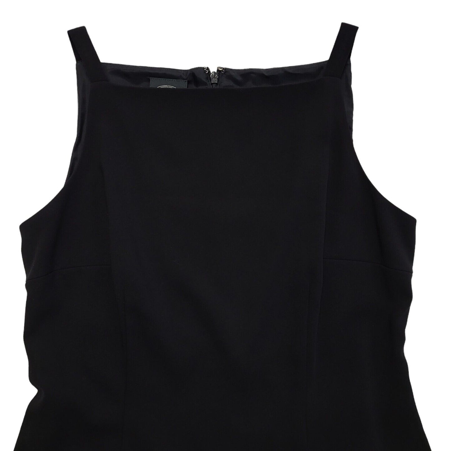 Laura Ashley Y2K Black Strap Lined Evening Dress UK Size 12
