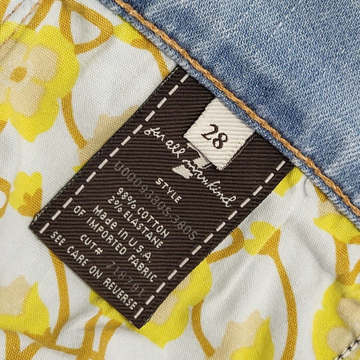 7 All Mankind Vintage 90's Blue Zipped Denim Shorts Uk Unisex Adults W28
