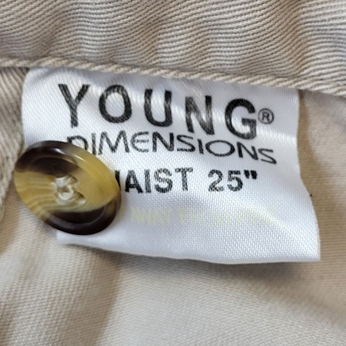 Young Dimensions 90s Vintage Beige Straight Cargo Trousers Women's Size6 W25 L26
