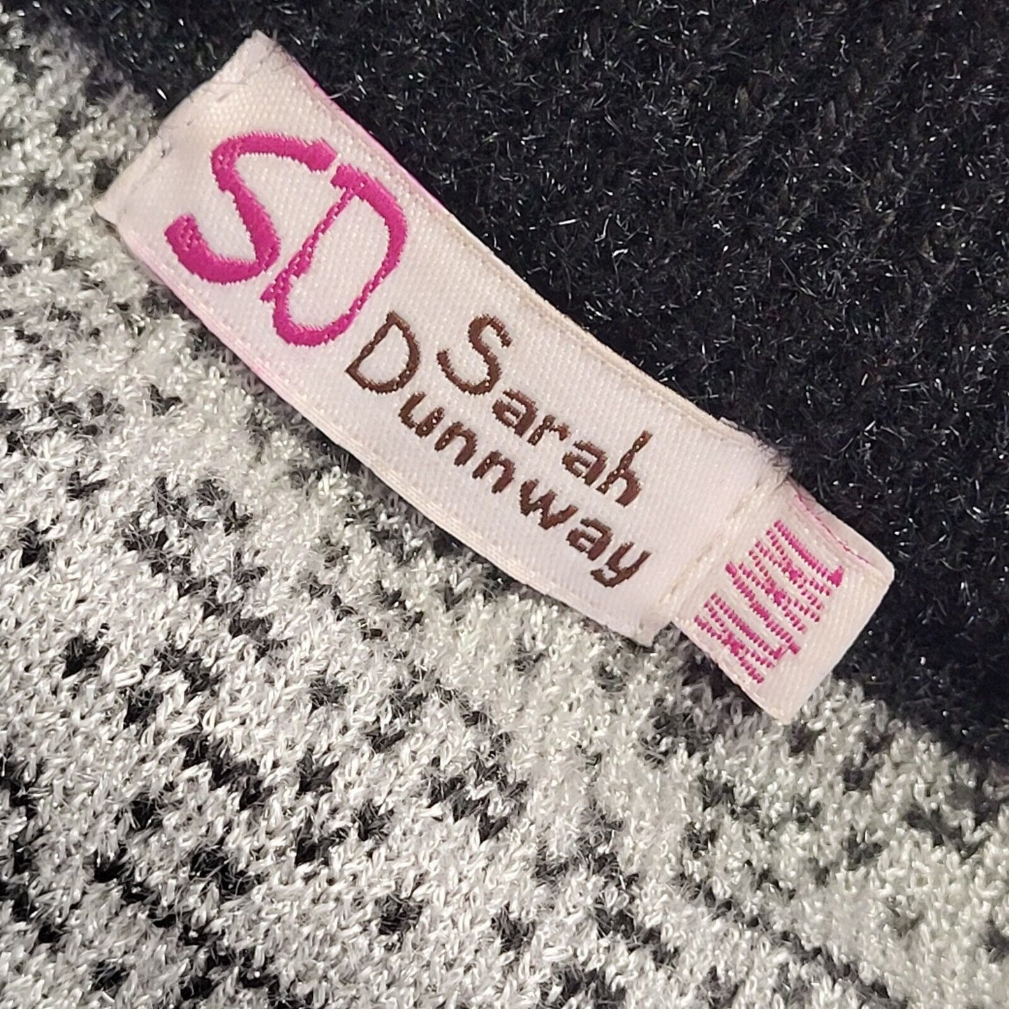 Sarah Dunnway Grey Black 80s Vintage Button Cardigan Uk Women's Size XL / XXL