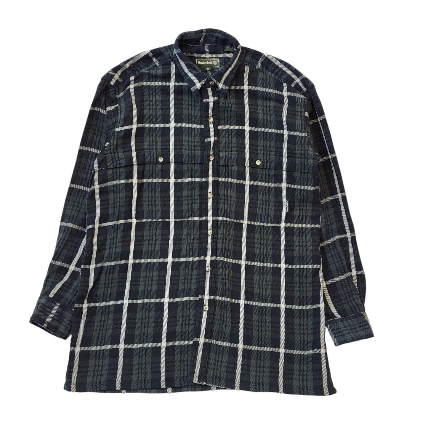 Timberland 90s Vintage Green & Black Check Oversized Shirt Men's Size Medium