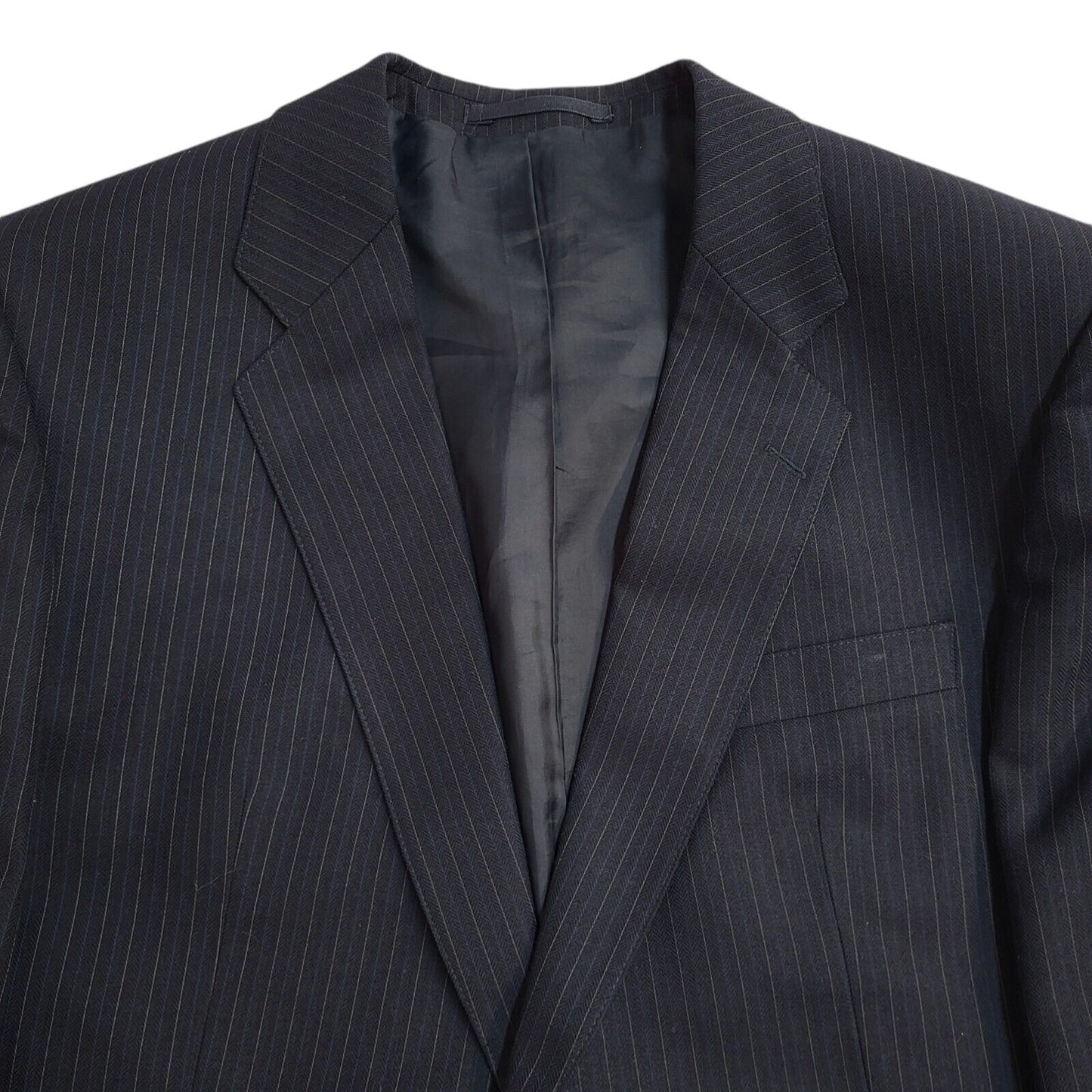 Greenwoods 90s Navy Blue Blazer Suit Jacket Uk Men's Size XL 44" W40 L31