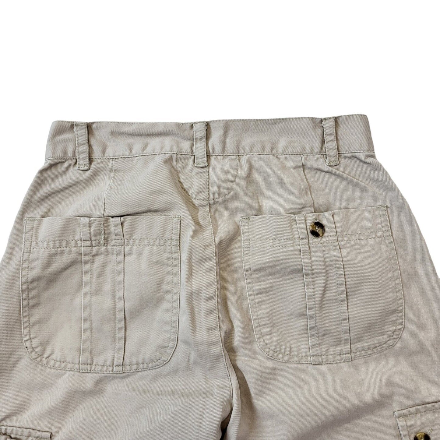Young Dimensions 90s Vintage Beige Straight Cargo Trousers Women's Size6 W25 L26