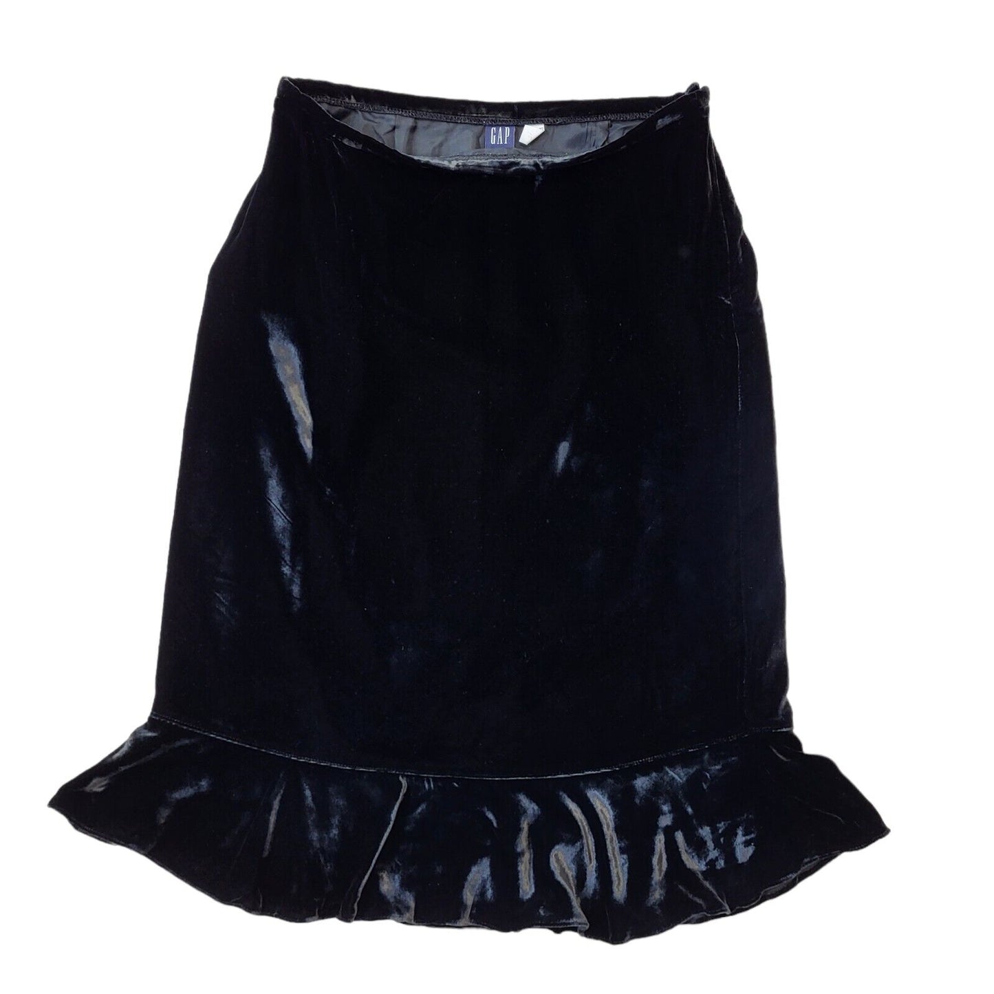 Gap 90s Vintage Black Velvet Skirt Women's Size 10 W28