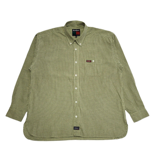 Kickers 90's Checked Long Sleeve Relaxed Fit Shirt Mens XL