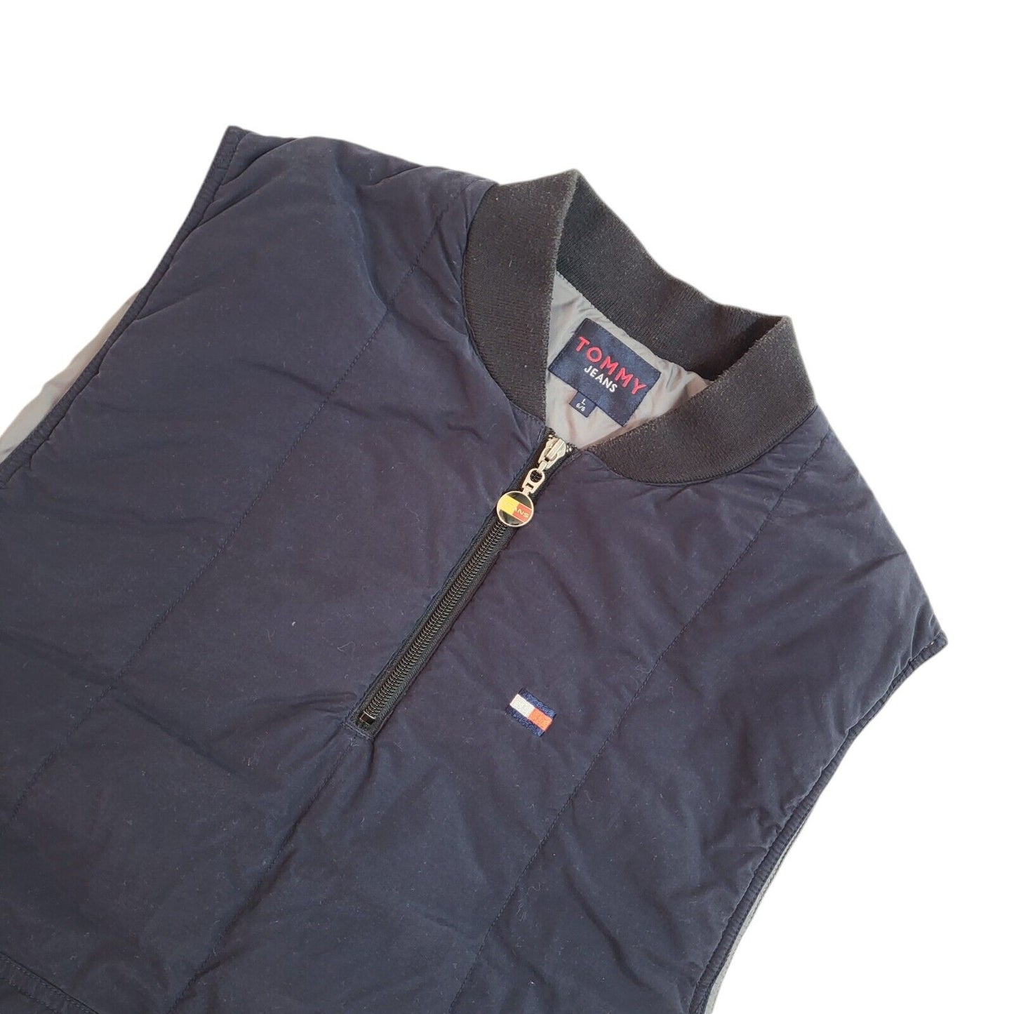 Tommy Jeans Navy Blue Sleeveless High Neck Gilet Uk Men's Size Large