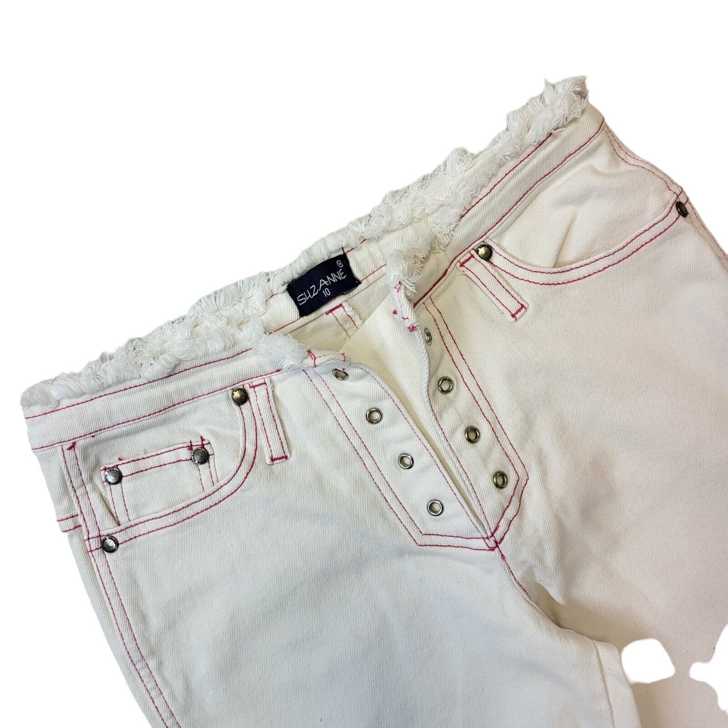 Suzanne Y2K Vintage White Bootcut Denim Jeans Women's Size 10 W28 L31