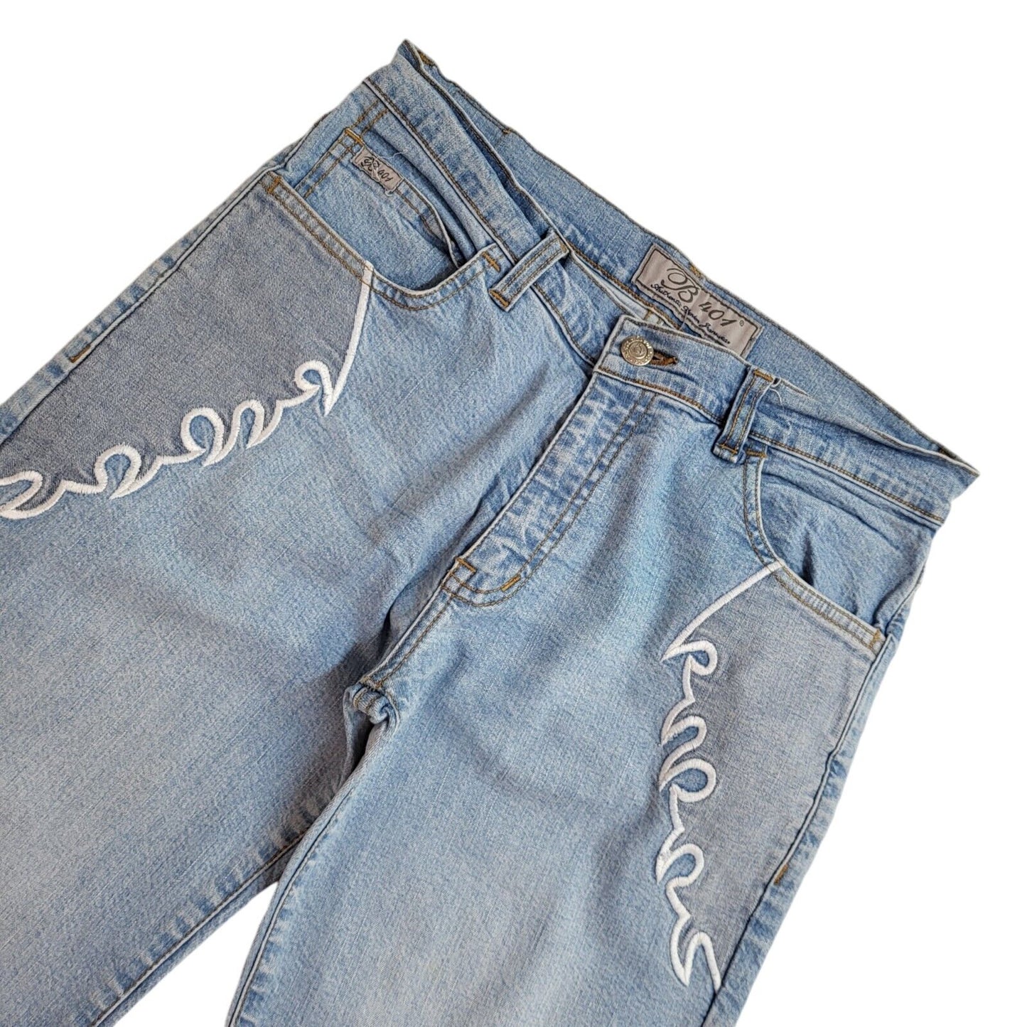 B401 Vintage 90s Light Blue Bootcut Denim Jeans Uk Women's Size 12 W30 L31