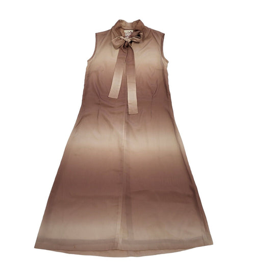 Deborah Jean Vintage 60s Brown Sleeveless A-line Dress Women's Size 12