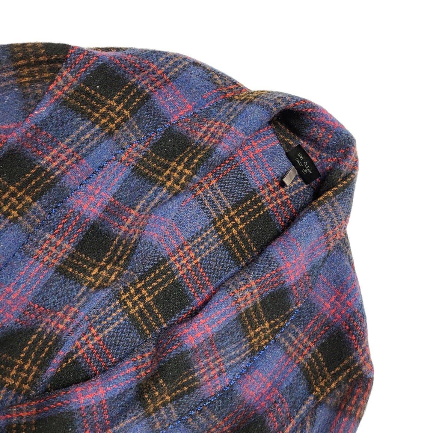 William Dixon 80s Purple Black Check House Coat Uk Men's Size XL