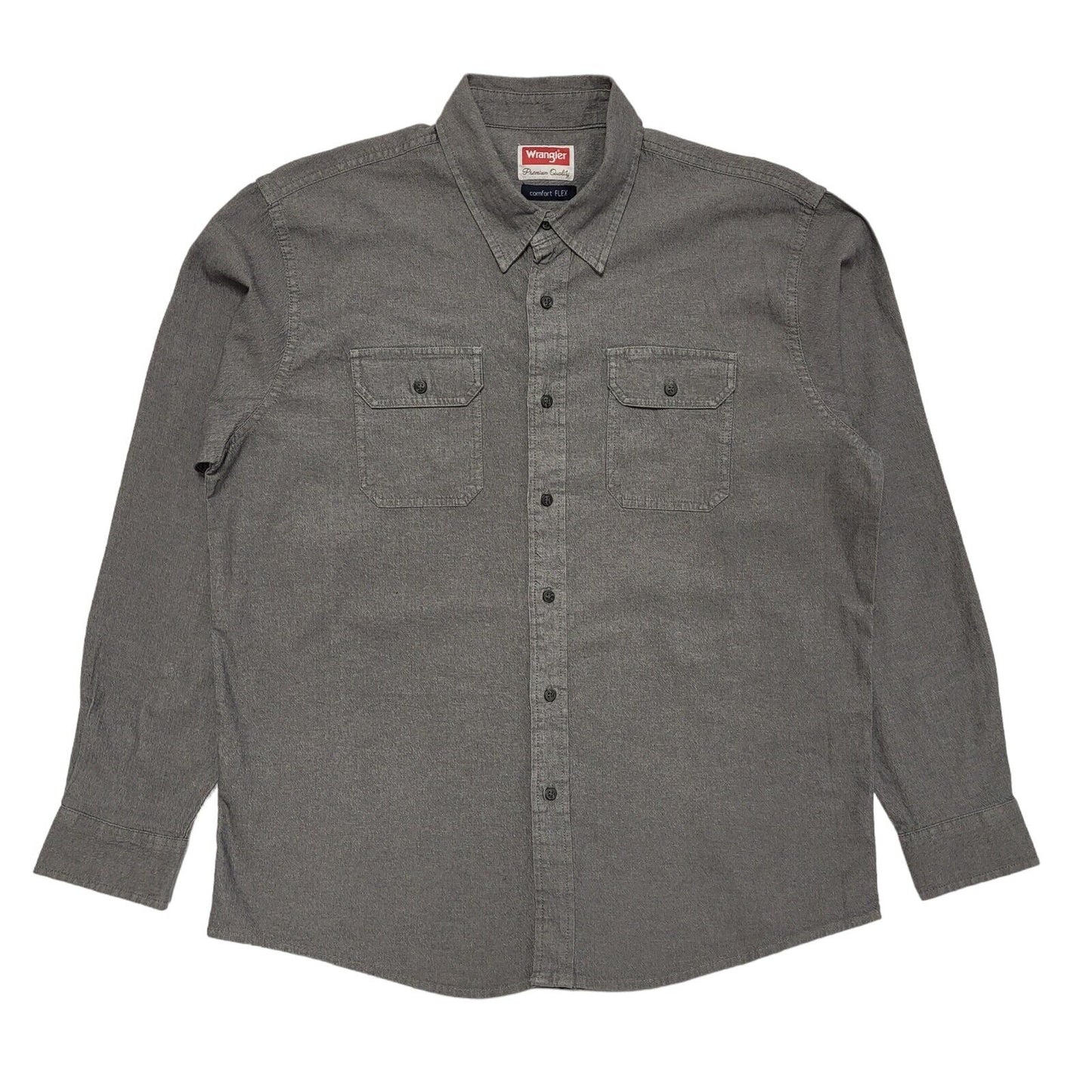 Wrangler 80's Vintage Grey Denim Long Sleeve Shirt Mens UK Size L